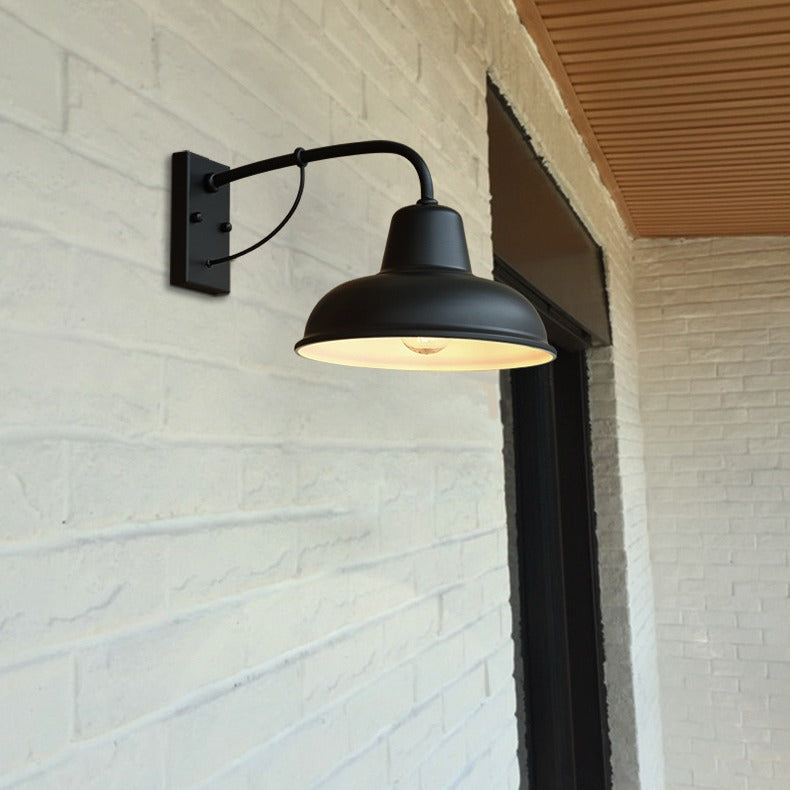 Cross-border outdoor retro wall lamp wrought iron nostalgic American simple exterior wall door front lamp garden outdoor balcony garden lamp