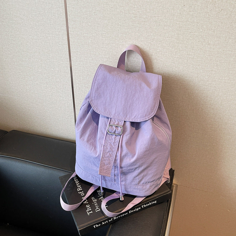 Cross-border casual lightweight cloth bag women's 2025 new simple and versatile backpack large-capacity outdoor sports backpack