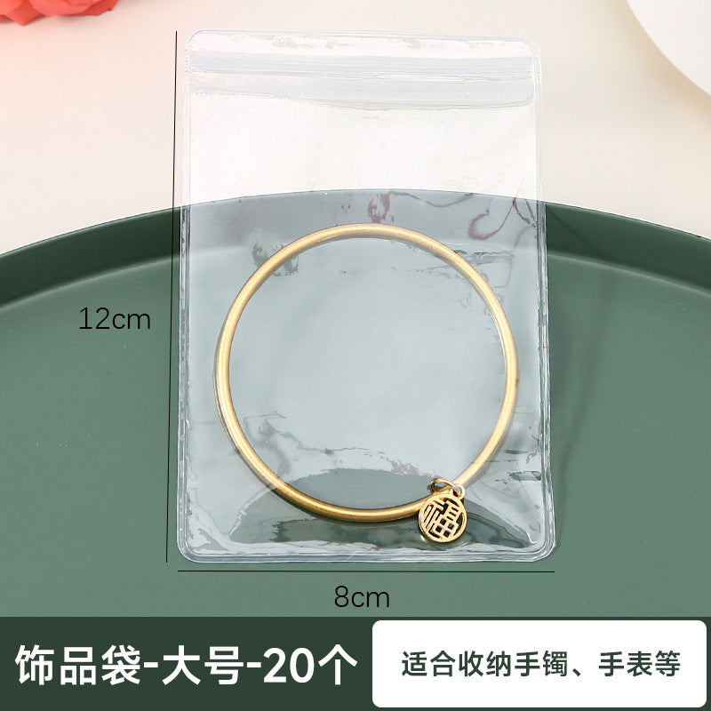 PVC transparent jewelry sealed bag, earrings jewelry storage bag, jewelry self-sealing bag, packaging bag manufacturer wholesale