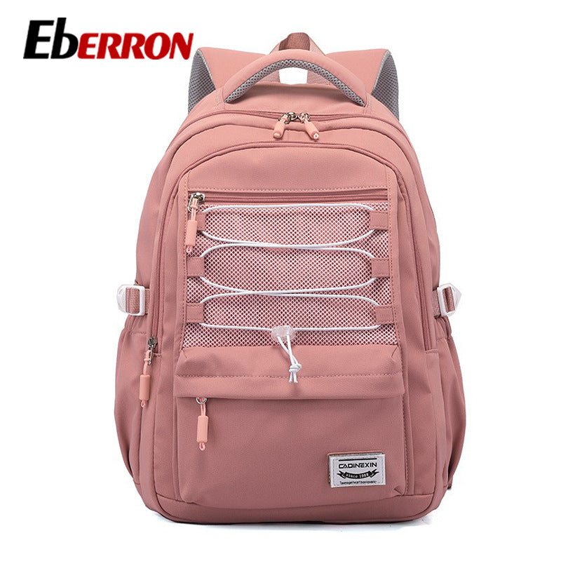 New fashion canvas bag, male and female junior high school school bag, high school student college student backpack, large capacity cute backpack.