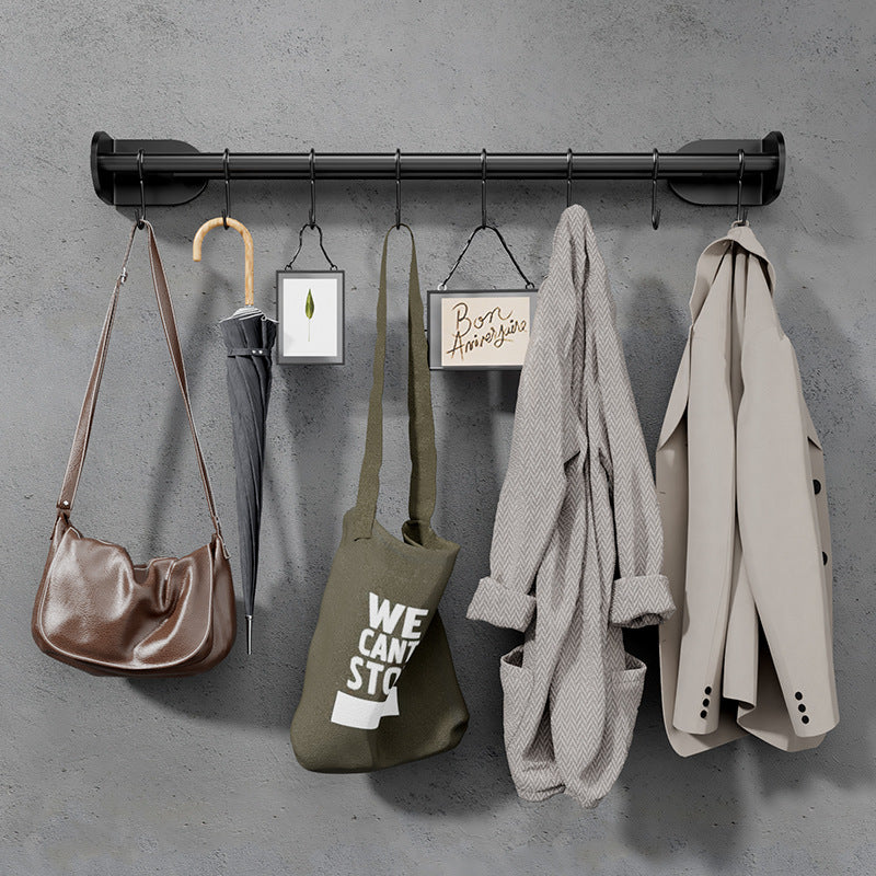 No punching, kitchen hanging rod, wall hanging rack, knife, pot cover, spatula, soup spoon, rag hanger, storage rack.