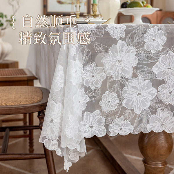 Cross-border light luxury lace table cloth, high-end sofa jacquard one-piece cover cloth, atmosphere decorative coffee table tablecloth
