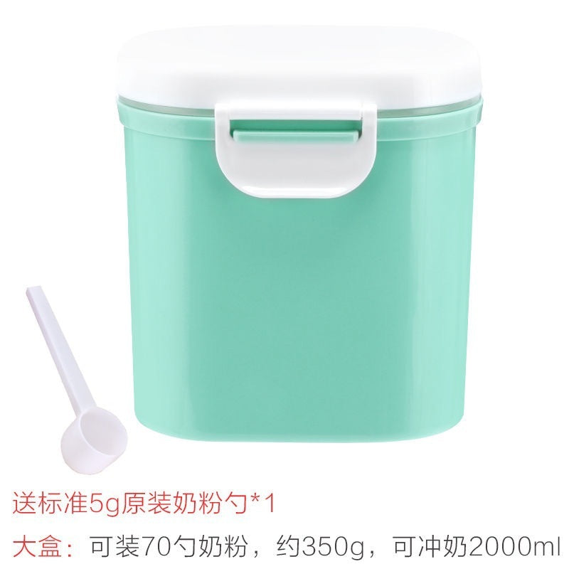 Baby formula box, portable food supplement rice noodle box, sealed jar, moisture-proof large storage tank, divided into grids