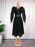 fashion  african women's new arrival wood ear waist slimming lookelegant pleated chiffon plus sizedress