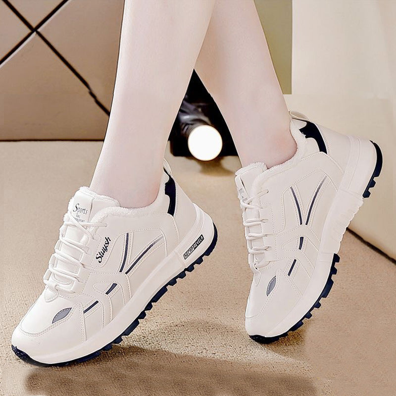 Low ankle women's shoes winter new arrivaltrendywinter shoes fleece-linedthickened cotton shoes cold-proof heattechcasualthick sole short boots