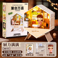 Diy miniature house scene handmade ornament art house mini boy girl assembly toy birthday gift