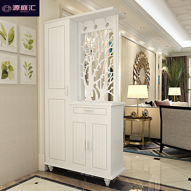 Double-sided entrance cabinet partition cabinet living room cut out screen casual entrance shoe cabinet hall cabinet foyer entrance cabinet