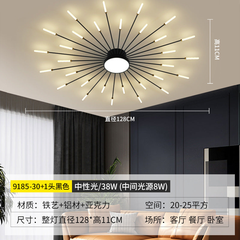 Home chandelier Modern simple LED lamps Lighting bedroom new fireworks led ceiling lamp Living room custom chandelier