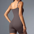 European and american cross-border camisole bodysuit yoga outfit, outdoor sports running tight bodysuit, one-piece fitness suit - customizable