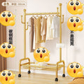 Scandinavian simple clothes drying rack indoor bedroom thickenedmovable floor-standing clothes rack clothes rack floor-standing