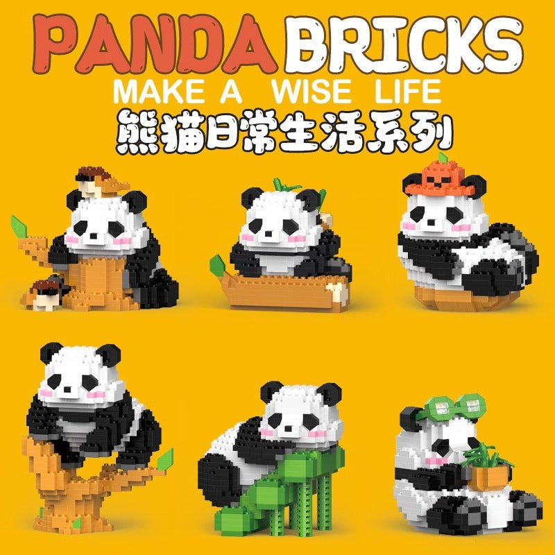 China panda life series educational assemble toys tiny particles stall compatible lego building blocks gifts wholesale