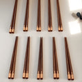 [10 pairs] black walnut wood chopsticks, high-end wooden chopsticks for home use, solid wood spliced chopsticks for gifting, one chopstick per person