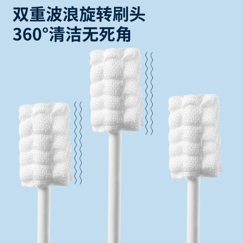 Baby oral cleaner newborn infant soft bristle toothbrush baby tongue scraper gauze cotton swabs kids cotton buds