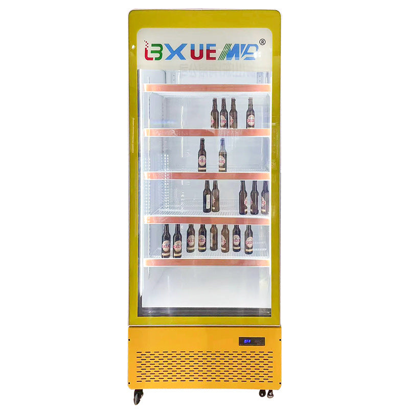 Large single door beer cabinet beverage cabinet bar refrigerated display cabinet commercial refrigerator supermarket fresh-keeping cabinet energy-saving commercial