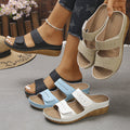new cross-border comfortable lightweight double strap velcro adjustable size one-strap plus size slippers wholesale