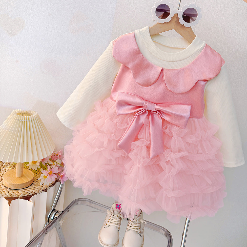 Girls' princess dress - autumn collection : new stylish children's dresses for baby girls, elegant spring/autumn fashion dresses