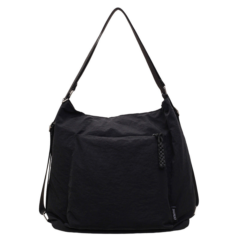 Preppy style versatile student bag 2025 autumn new arrival multifunctional shoulder & backpack minimalist commuter tote bag