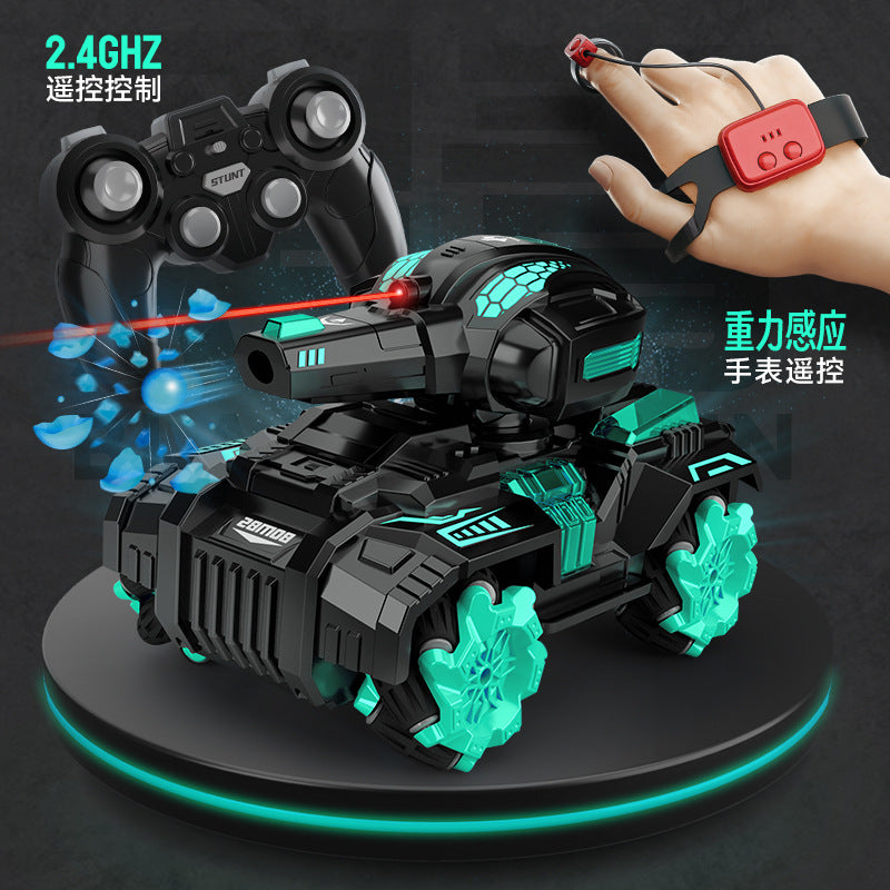 gesture-sensing tank water bomb remote control car wireless four-wheel drive off-road armored vehicle four-wheel drive car boy toy