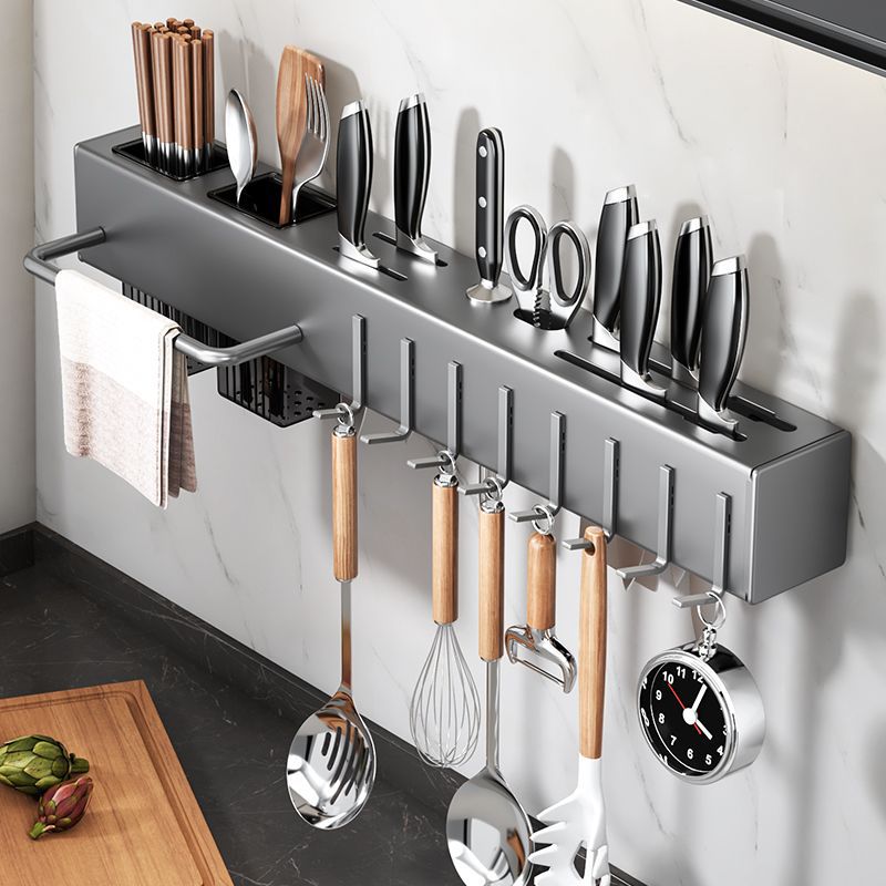 No punching durable knife holder kitchen rack kitchen supplies multi-functional wall-mounted chopsticks cartridge vegetable knife storage