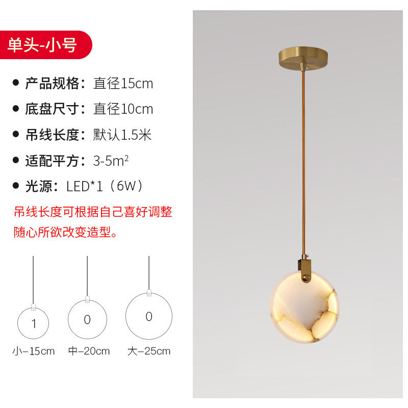 Spanish marble full copper chandelier cross-border accessible luxury duplex house stair lamp living room atrium rotate