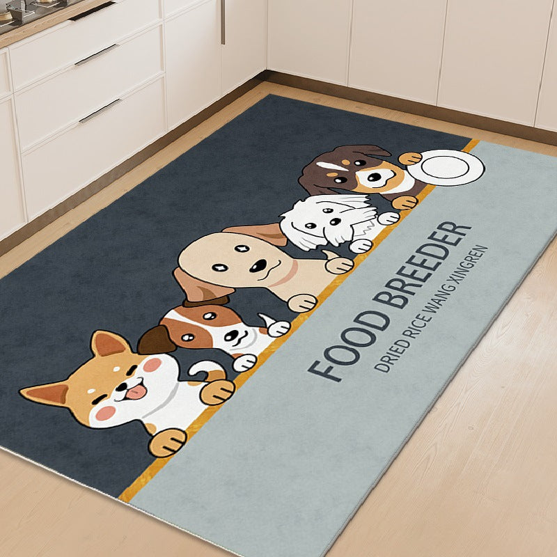 Kitchen floor mat non-slip oil-proof wipeable no-wash carpet foot pad waterproof pvc wipeable stain-resistant whole floor for home