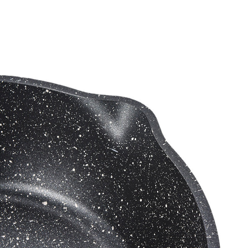 Custom oem aluminum die-cast frying pan, non-stick flat bottom wok for home use, compatible with induction cookers and open flame, universal griddle
