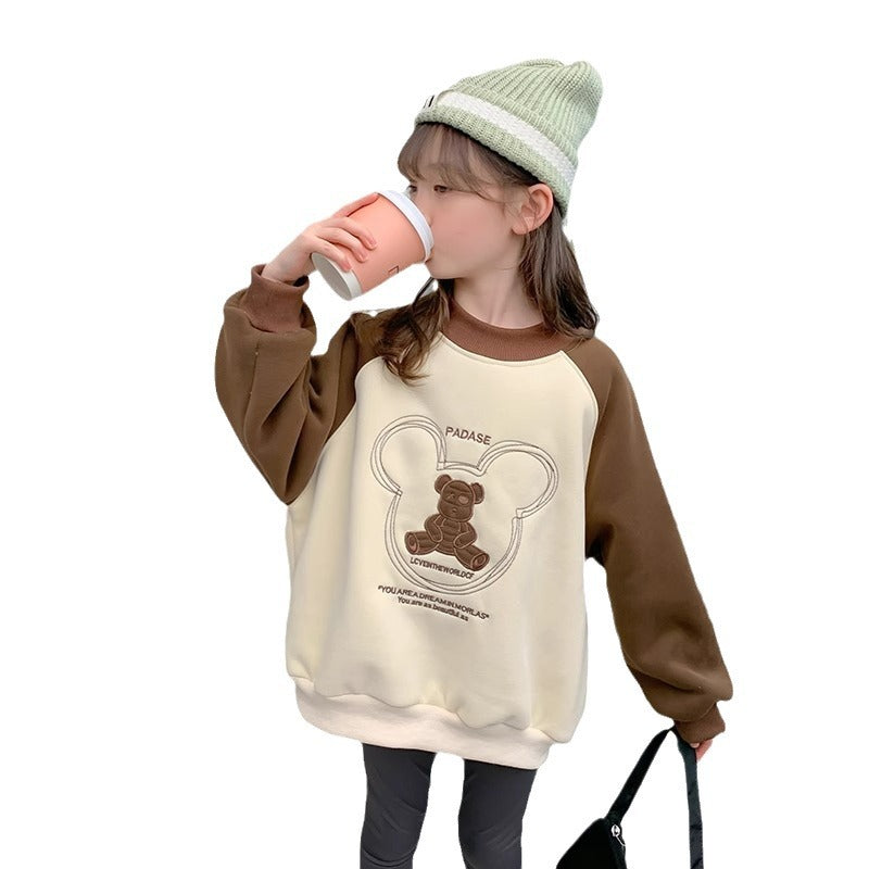 Girls' sweatshirt - spring/autumn collection  - stylish new arrivals - kids' spring outfit - long sleeve - little girl's spring clothing - loose fit top