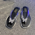 Fashioneasiest for match butterfly flip-flops women's summernew arrival crystal transparent outwearnon-slipabrasion resistant flip-flop sandals