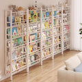 Kitchen door rear storage rack floor-standing punch-free wall-mounted bookshelf iron shelf wall space-saving ultra-thin storage rack