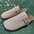 Plus size women's cork bottom slippers cross-border export baotou half slippers birkenstock shoes soft bottom roman shoes 35-46 wholesale