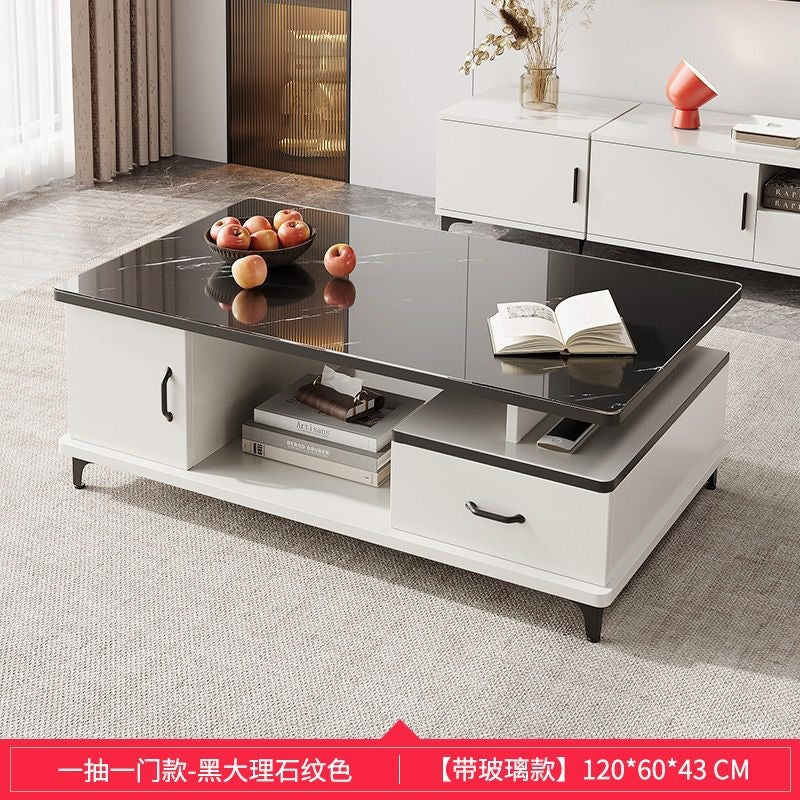 Coffee table for home living room tv cabinet light luxury minimalist modern small apartment tea table european style tempered glass table