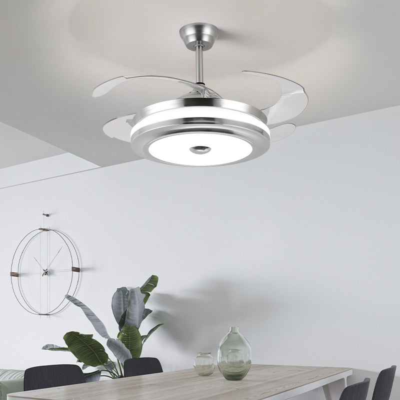 Living Room Invisible Dining Room Household Integrated Fan Light Hall Main Light Ceiling Fan Light Zhongshan Lighting Smart Bedroom Lighting