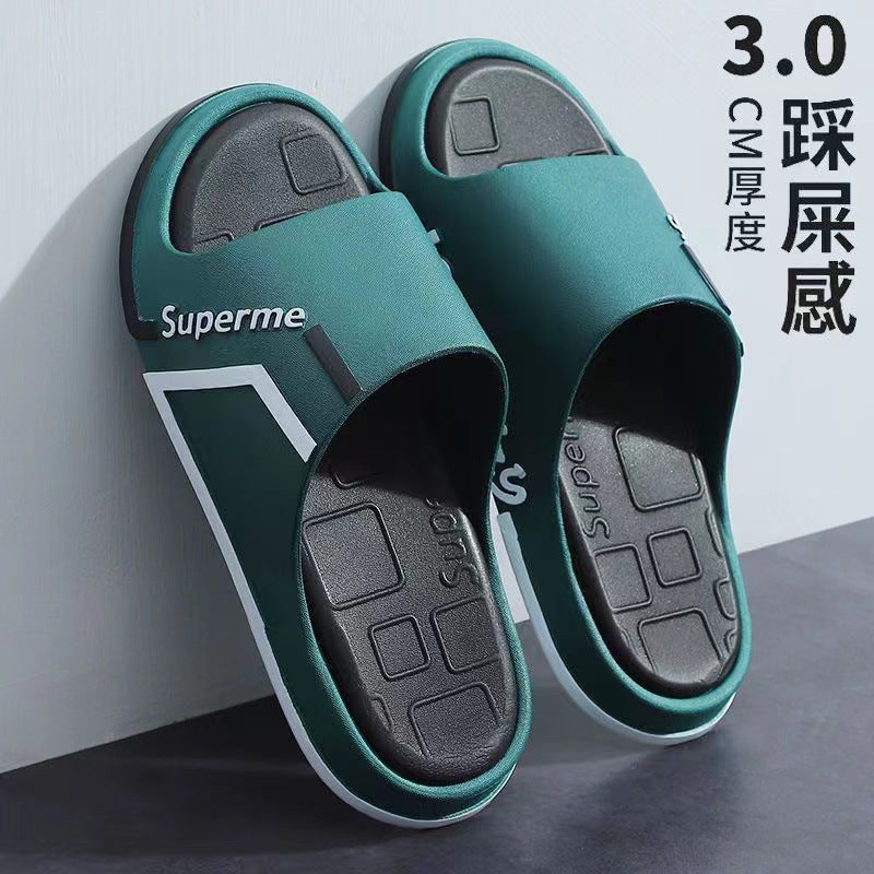 New arrival shit-feeling slippers for men, summer home indoor and outdoor non-slip bath casual flip-flops, outdoor sandals, wholesale