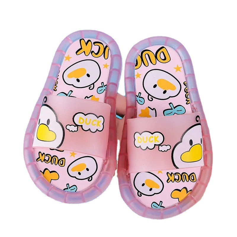 2024 cartoon kids' slippers - summer light-up, trendy, cute baby animal indoor/outdoor home slides