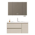 Double-layer drawer honeycomb aluminum bathroom cabinet bathroom mirror cabinet combination wall-mounted ceramic integrated basin honeycomb aluminum basin