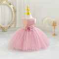 New arrival children's skirt kids dress sequin flower princess dress baby girl first birthday dress girl dress