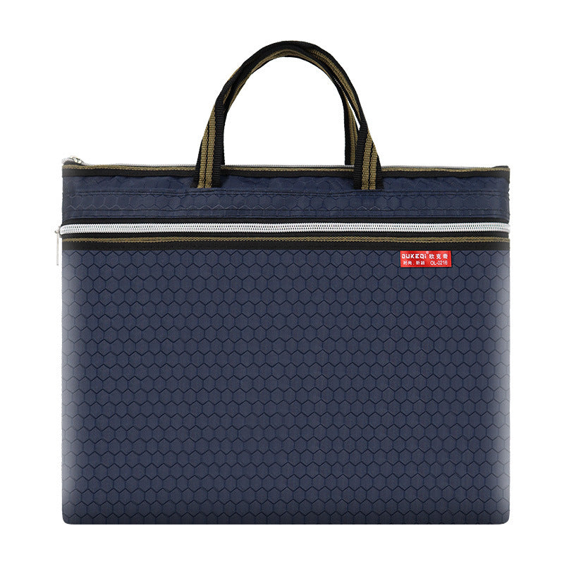 Portable football pattern document bag conference training bag business document bag oxford canvas information storage bag printing