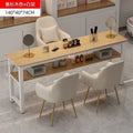 [single table] 140cm fir color + white frame