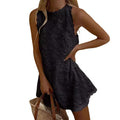 cross-border fashion: european & american style, new casual loose-fit lace sleeveless tank dress for  & export