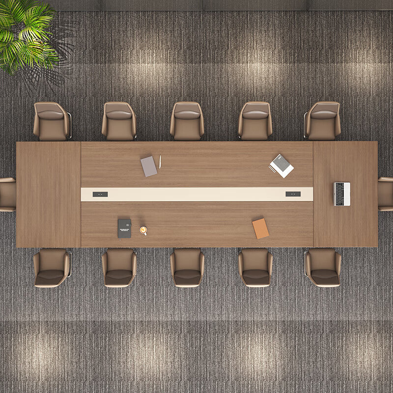 Saint li large office conference table - modern minimalist conference room table and chair set - long table