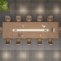 Saint li large office conference table - modern minimalist conference room table and chair set - long table