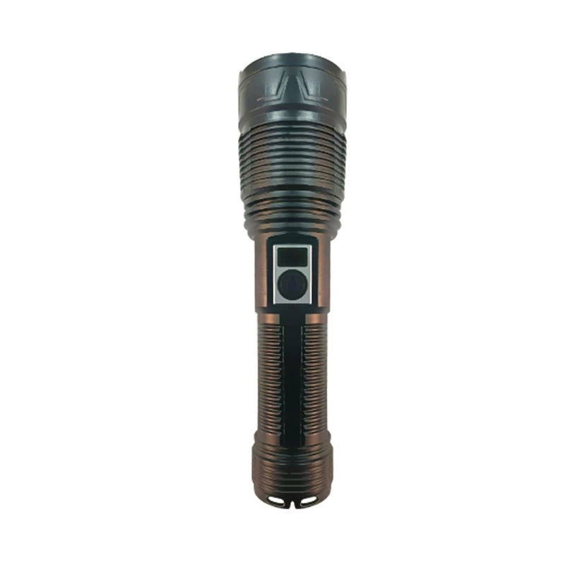 Cross-border XHP70 flashlight USB charging telescopic zoom power display outdoor strong light multi-function flashlight
