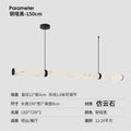 Restaurant chandelier italian normcore modern casual imitation marble dining table bar accessible luxury island table one-word long lamp