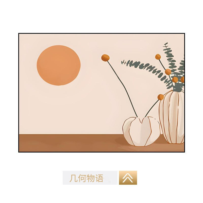 Modern simple meter box decorative painting Morandi small fresh blocking distribution box hanging painting weak electric box cover wall painting