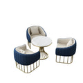One table and three chairs [navy blue]