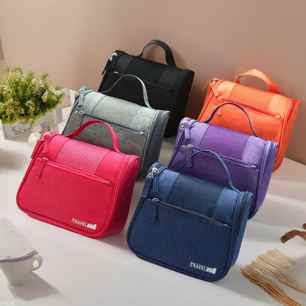 Beilian hook travel toilet bag, large-capacity cosmetic bag, skin care toiletries foldable hanging storage bag