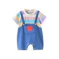 Newborn baby romper short sleeve spring/summer outfit - lightweight summer clothes for baby boys and girls - cute crawling suit for outdoor wear