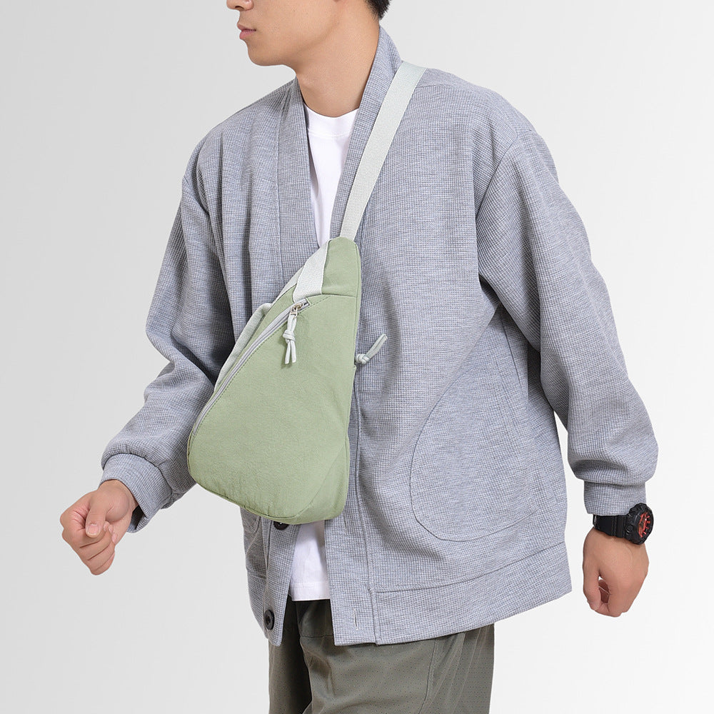 Fashion shoulder messenger bag large capacity outdoor messenger bag breast bag casual bag niche mobile phone bag small satchel