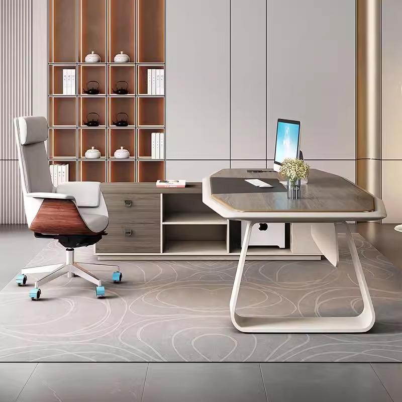 Customizable executive desk, boss desk, minimalist modern executive office desk, office desk and chair set, manager's desk