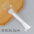 Large double-ended long pole brush, fan-shaped white